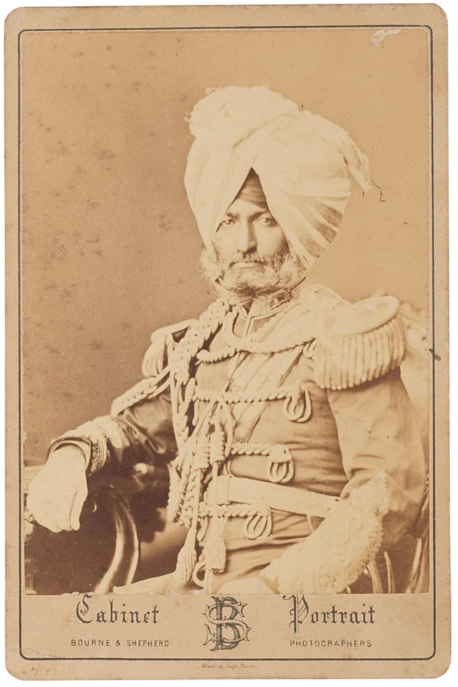 Commander of the Patiala state forces, photographed by Bourne & Shepherd.
